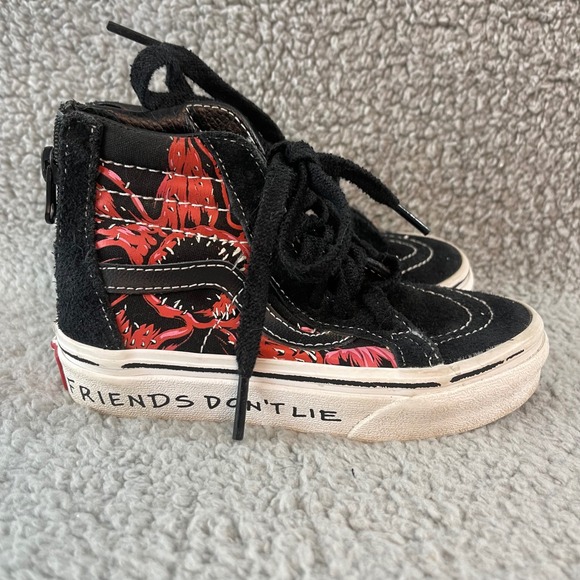 Vans Sk8 Hi Stranger Things Kids Youth size 11 Friends Don't Lie Shoes Sneakers - Picture 4 of 10